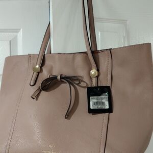 Nanette Lepore Taupe Tote with Bow Detail